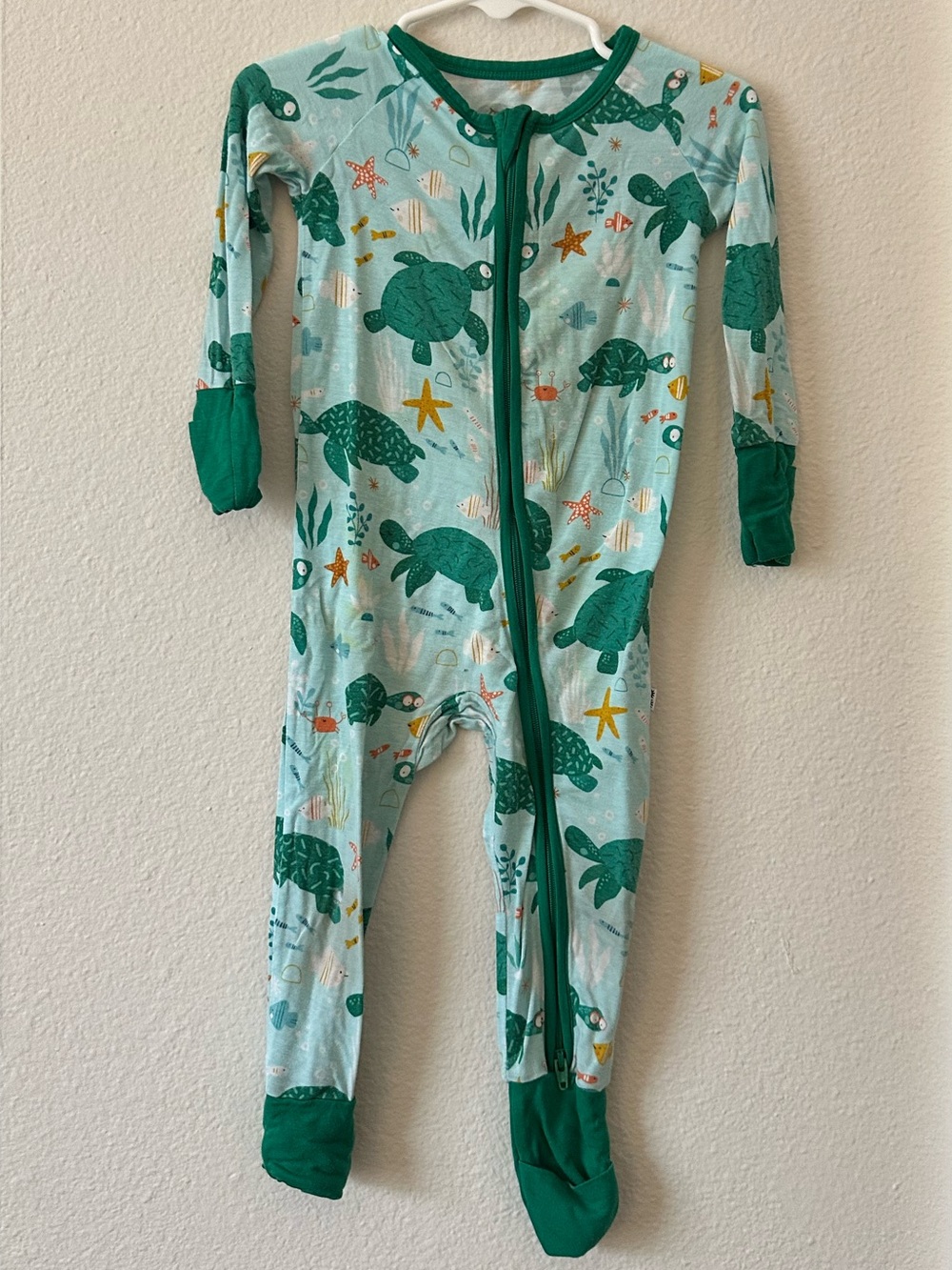 Little Sleepies Sea Turtle Friends Bamboo Zippy Pajamas 6-12M